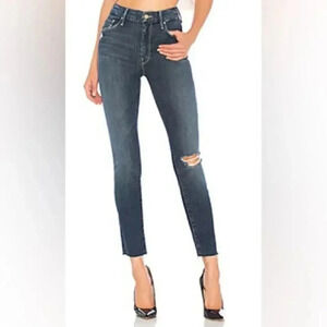 MOTHER High Waisted Looker Ankle Fray in Close To The Edge size 26 B1390